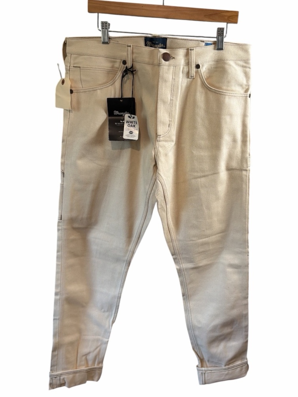 Wrangler Natural Selvage W700 Utility/Carpenter Jean MW-224AZ Raw Size 32X32 NWT